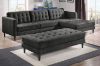 Picture of Test No Order - MELROSE Sectional Sofa with Ottoman (Dark Grey)