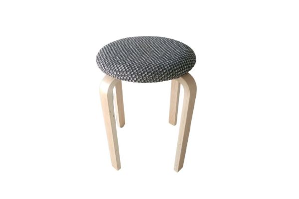 Picture of Test No Order - LOFT Bentwood Stackable Stool (Black & White Pad)