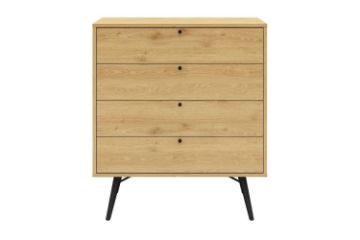 Picture of Test No Order - BALTIC 4-Drawer Wooden Chest/Tallboy (Oak Colour)