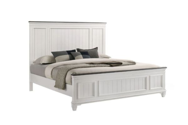 Picture of Test No Order - CHARLES Bed Frame in Queen/Super King Size (White & Grey)