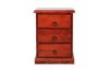 Picture of Test No Order - CANNINGTON Solid NZ Pine 3-Drawer Bedside Table (Wine Red Colour)