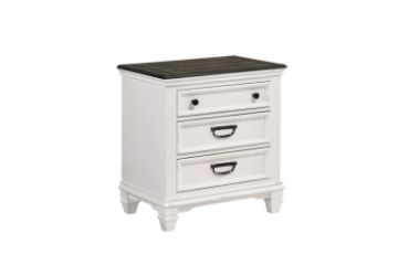 Picture of Test No Order - CHARLES Bedside Table (White & Grey)