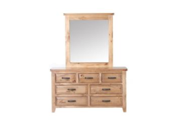 Picture of Test No Order - FRANCO 7-Drawer Dressing Table and Mirror (Solid NZ Pine Wood)