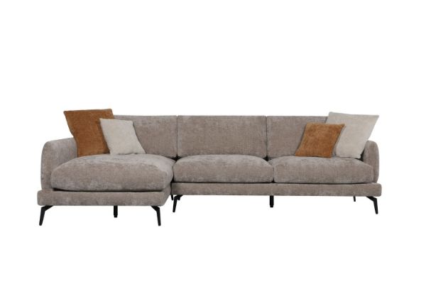 Picture of Test No Order - PALERMO Fabric Sectional Sofa  (Brown) - Facing Left