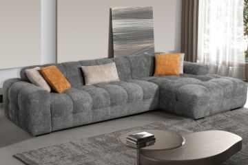 Picture of Test No Order - GENOA Fabric Sectional Sofa (Grey)