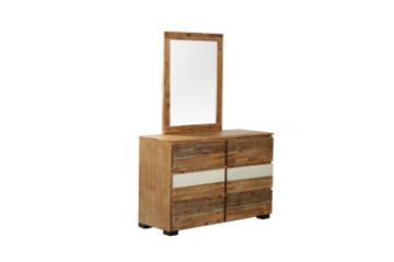 Picture of Test No Order - LEAMAN Solid Acacia Wood Dressing Table with Mirror