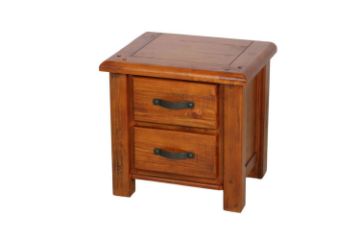 Picture of Test No Order - RIVERWOOD 2-Drawer Rustic Pine Bedside Table