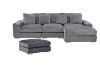 Picture of Test No Order - WINSTON Corduroy Velvet Modular Sectional Sofa with Ottoman (Grey)