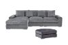 Picture of Test No Order - WINSTON Corduroy Velvet Modular Sectional Sofa with Ottoman (Grey)