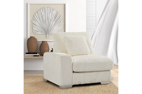 Picture of Test No Order - WINSTON Corduroy Velvet Modular Sofa (Beige) - Single LAF Armchair