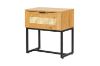 Picture of Test No Order - SAILOR 1-Drawer Bedside Table with Rattan (Oak Colour)