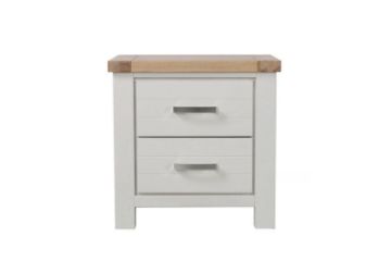 Picture of Test No Order - SICILY 2-Drawer Bedside Table (Solid Wood with Ash Top)