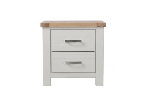 Picture of Test No Order - SICILY 2-Drawer Bedside Table (Solid Wood with Ash Top)