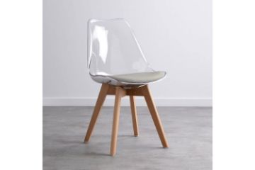 Picture of Test No Order - EFRON Dining Chair with Grey Cushion (Clear)