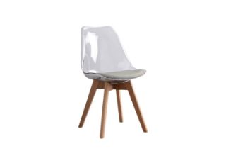 Picture of Test No Order - EFRON Dining Chair with Grey Cushion (Clear) - Single