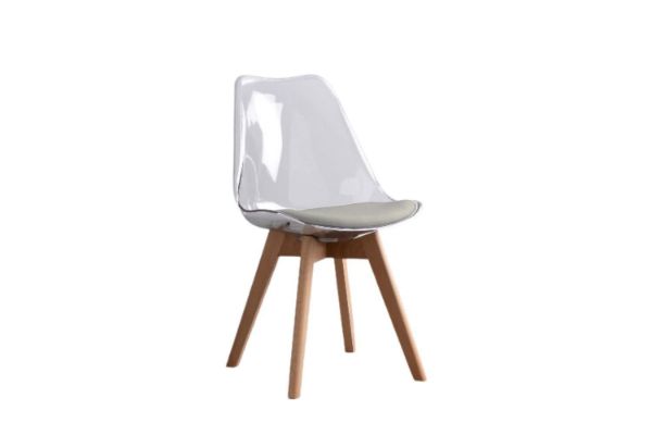 Picture of Test No Order - EFRON Dining Chair with Grey Cushion (Clear) - Single