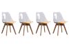 Picture of Test No Order - EFRON Dining Chair with Yellow Cushion (Clear) - Single