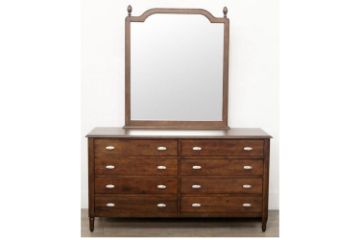 Picture of Test No Order - PRAGUE Dressing Table with Mirror (Silver Wattle Timber)