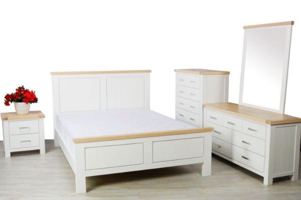 Picture of Test No Order - SICILY Bedroom 4PC/5PC/6PC Combo in Queen/King Size (Solid Wood - Ash Top)