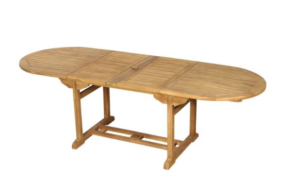 Picture of Test No Order - BALI Outdoor Solid Teak Wood Oval 160/240 Extension Table