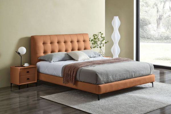 Picture of Test No Order - AUGUSTA Genuine Leather Queen/Super King Size Bed Frame (Brown)