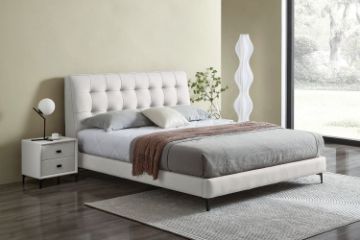 Picture of Test No Order - AUGUSTA Genuine Leather Queen/Super King Size Bed Frame (Light Grey)