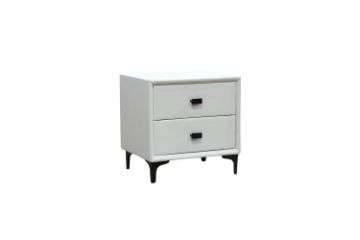 Picture of Test No Order - ALANYA 2-Drawer Bedside Table (White)