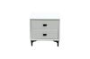 Picture of Test No Order - ALANYA 2-Drawer Bedside Table (White)