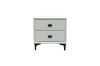 Picture of Test No Order - ALANYA 2-Drawer Bedside Table (White)