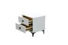 Picture of Test No Order - ALANYA 2-Drawer Bedside Table (White)