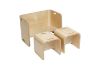 Picture of Test No Order - MINIJOY 3PC Bentwood Kids Table & Chair Set (Natural)