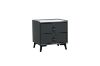 Picture of Test No Order - CUBA 2-Drawer Bedside Table (Dark Grey)