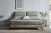 Picture of Test No Order - ROMEO Genuine Leather Bed Frame (Light Grey) - Queen