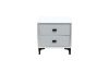 Picture of Test No Order - HOVER 2-Drawer Bedside Table (White)