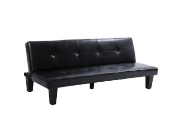 Picture of Test No Order - LARKIN Air Leather Sofa Bed (Black)