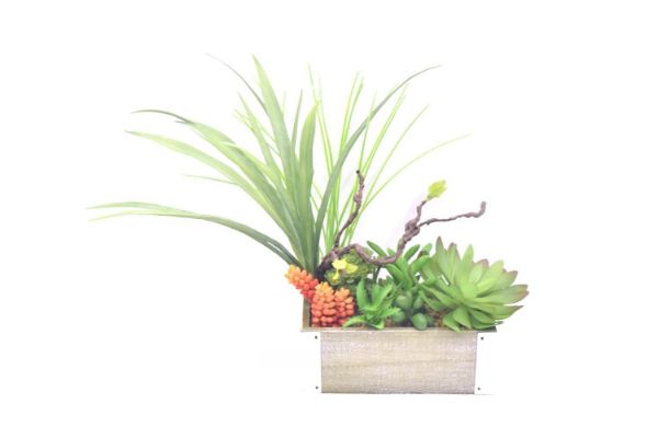 Picture of Test No Order - ARTIFICIAL PLANT 294 with Wooden Look Vase (20cm x 35cm)