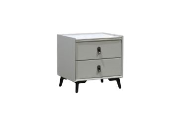 Picture of Test No Order - AUGUSTA 2-Drawer Bedside Table (Light Grey)