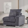 Picture of Test No Order - WINSTON Corduroy Velvet Modular Sectional Sofa (Grey) - Single LAF Armchair