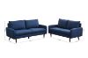 Picture of Test No Order - ZEN 3/2 Seater Fabric Sofa Range with Solid Wood Legs (Dark Blue)