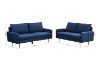 Picture of Test No Order - ZEN 3/2 Seater Fabric Sofa Range with Metal Legs (Dark Blue)