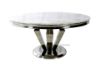 Picture of Test No Order - NUCCIO 137 Marble Top Stainless Round Dining Table (Light Grey)