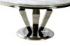 Picture of Test No Order - NUCCIO 137 Marble Top Stainless Round Dining Table (Light Grey)