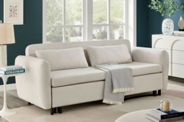 Picture of Test No Order - NOVARA 3 Seater Sofabed (Cream)