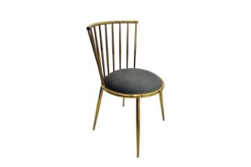 Picture of Test No Order - MARBELLO Gold Frame Velvet Dining Chair (Grey)