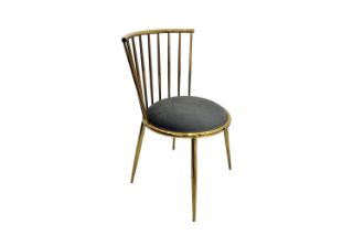 Picture of Test No Order - MARBELLO Gold Frame Velvet Dining Chair (Grey) - Single