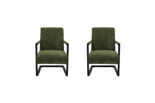 Picture of Test No Order - PARAMOUNT Corduroy Fabric Arm Chair (Green) - 2 Chairs in 1 Carton