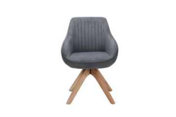 Picture of Test No Order - VENETIAN 360° Swivel Fabric Arm Chair (Grey) - Single	