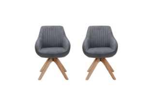 Picture of Test No Order - VENETIAN 360° Swivel Fabric Arm Chair (Grey) - 2 Chairs in 1 Carton