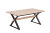 Picture of Test No Order - CAPITOL 180-300 Adjustable & Extendable Dining Table with Metal Black Legs (Natural)