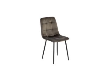 Picture of Test No Order - CAPITOL Velvet Dining Chair (Grey) - Single Chair